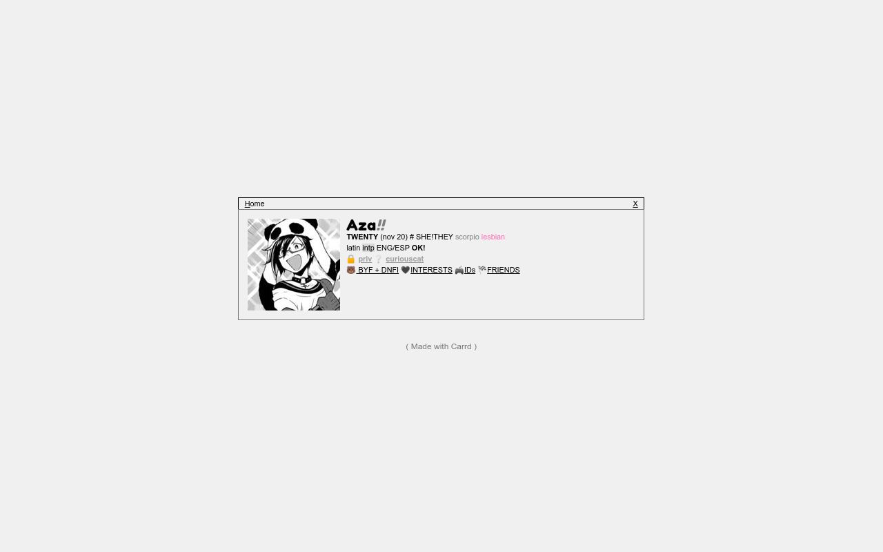Carrd profile picture for @minority